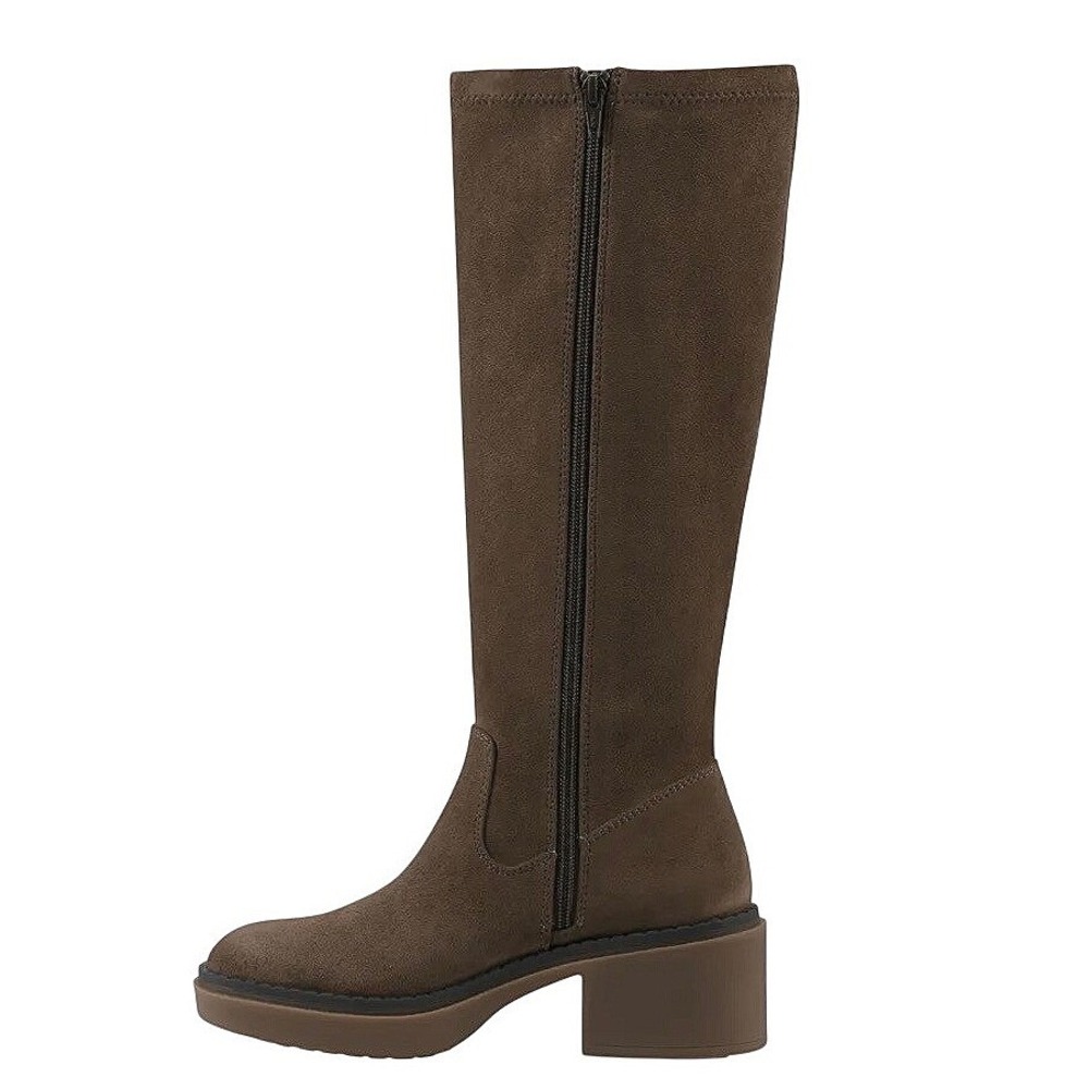 NEW White Mountain Marcella Womens Brown Suede Tall Shaft Boots Block Heel 9M - Picture 2 of 10